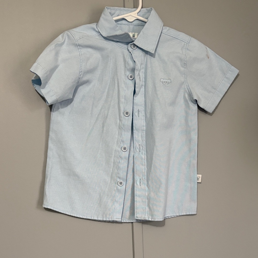 Light Blue Kids Button-Up Shirt